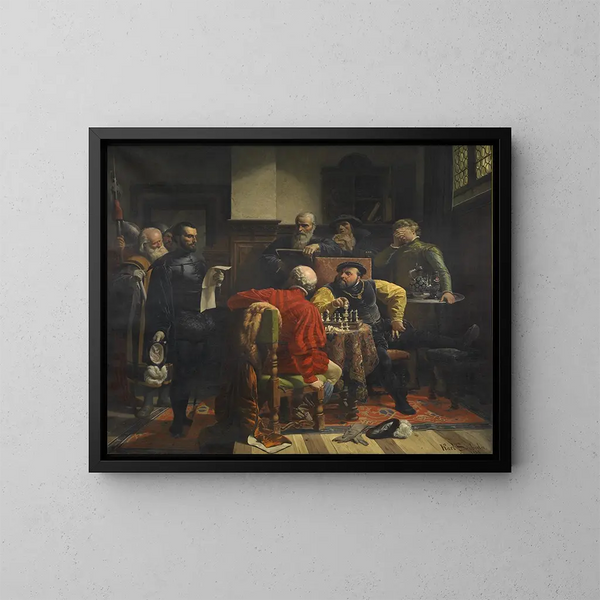 Annuncio della pena di morte a Johann Friedrich de Saxe - Karl Swoboda — quadro incorniciato alla parete