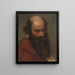Study of a bearded man - Karl Theodor von Piloty — framed artwork on a wall