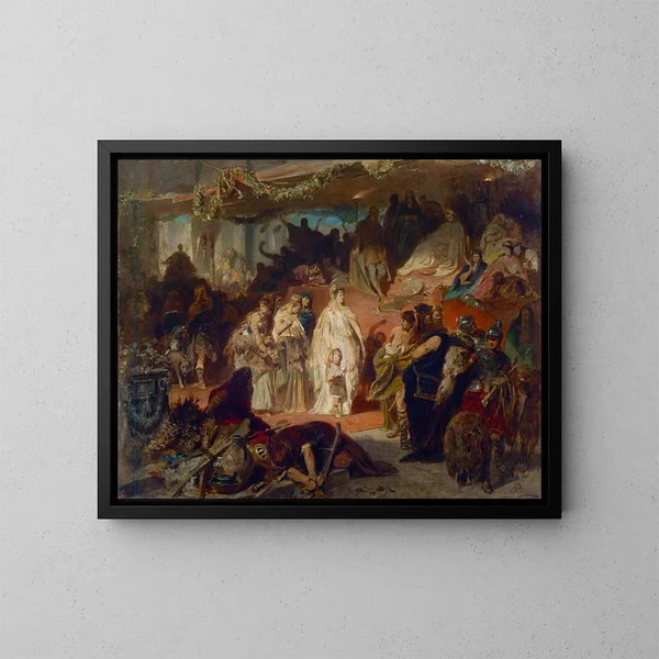 Thusnelda im triumphalen Zug von Germanicus - Karl Theodor von Piloty — gerahmtes Bild an der Wand