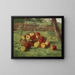 Apfelernte - Karl Vikas — gerahmtes Bild an der Wand