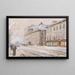 Theatre at the Vienna Court Opera in winter - Karl Wenzel Zajicek — framed artwork on a wall