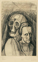 Portrait einer Frau mit Totenkopf - Karl Wiener — Ansicht des Kunstwerks