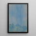 Landschaft in Blau - Karl Wiener — gerahmtes Bild an der Wand