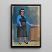 Sans titre femme en blouse bleue et robe noire - Karl Wiener — quadro incorniciato alla parete