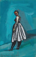 Sans titre femme en robe blanche-noire - Karl Wiener — vista dell’opera