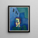 Portrait einer Frau ohne Titel - Karl Wiener — gerahmtes Bild an der Wand