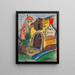 Banlieue VII - Karl Wiener — gerahmtes Bild an der Wand