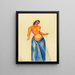 Frau halbnackt II - Karl Wiener — gerahmtes Bild an der Wand