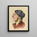 Ritratto di donna - Karl Wiener — quadro incorniciato alla parete