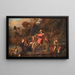 Die Familie Sywatter überquert einen Fluss - Karl Wilhelm Friedrich Bauerle — gerahmtes Bild an der Wand