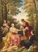 L'imperatrice Maria Teresa che si prende cura del bambino di una donna povera nel giardino del palazzo di Schönbrunn - Karl von Blaas — vista dell’opera