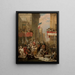 Carnival Painting at the Corso in Rome - Karol Miller — framed artwork on a wall