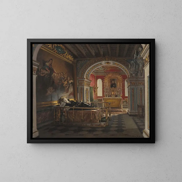 Interno della cappella di San Stanislao Kostka a Roma - Karol Miller — quadro incorniciato alla parete