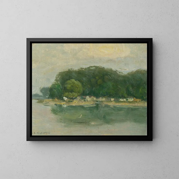 Bank Petralka am Donaudelta - Karol Miloslav Lehotský — gerahmtes Bild an der Wand