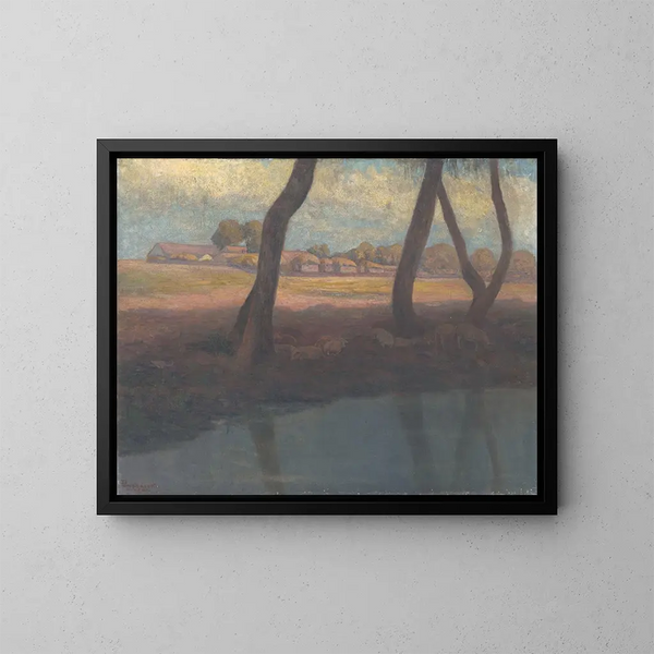 Landschaft - Karol Pongrácz — gerahmtes Bild an der Wand
