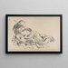 Sketchbook by and his disciples Pl23 - Katsushika Hokusai — framed artwork on a wall
