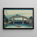 Sotto il ponte Mannen a Fukagawa - Katsushika Hokusai — quadro incorniciato alla parete
