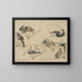 Il bagno di Mutamagawa - Katsushika Hokusai — quadro incorniciato alla parete