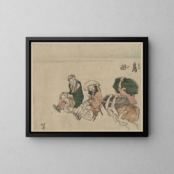 Shimada - Katsushika Hokusai — quadro incorniciato alla parete