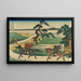 Sumidagawa, sekiya no sato - Katsushika Hokusai — framed artwork on a wall