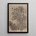 Rabe-Diebstahl bei Sonnenaufgang - Kawanabe Kyōsai — gerahmtes Bild an der Wand