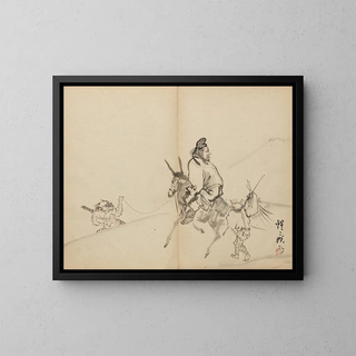 Zhong Kui - Kawanabe Kyōsai — gerahmtes Bild an der Wand