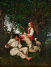 Paar von Hirten im Wald: Idyll - Kazimierz Pochwalski — Ansicht des Kunstwerks