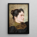 Portrait d'une dame souriante - Kazimierz Pochwalski — quadro incorniciato alla parete