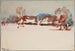 Winterlandschaft mit Dorf - Kazimierz Wojtanowicz — Ansicht des Kunstwerks
