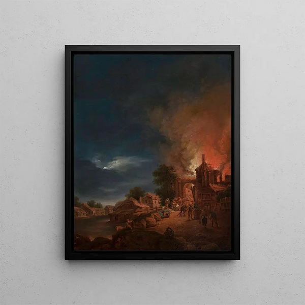 Kazimierz wan - Town on fire in summer.webp