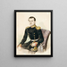 Ritratto di un ufficiale - Kazimir Antonovich Yasevich — quadro incorniciato alla parete