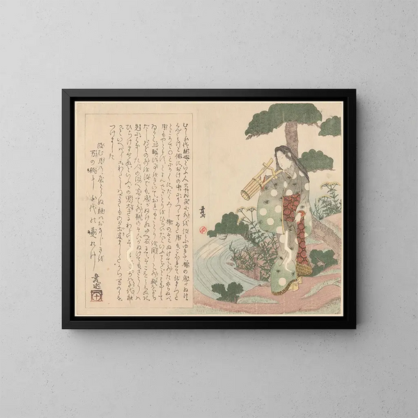 Sommer-Gemälde - Keisai Eisen — gerahmtes Bild an der Wand