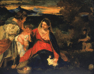 Kenyon Cox - After Titians Madonna of the Rabbit.webp