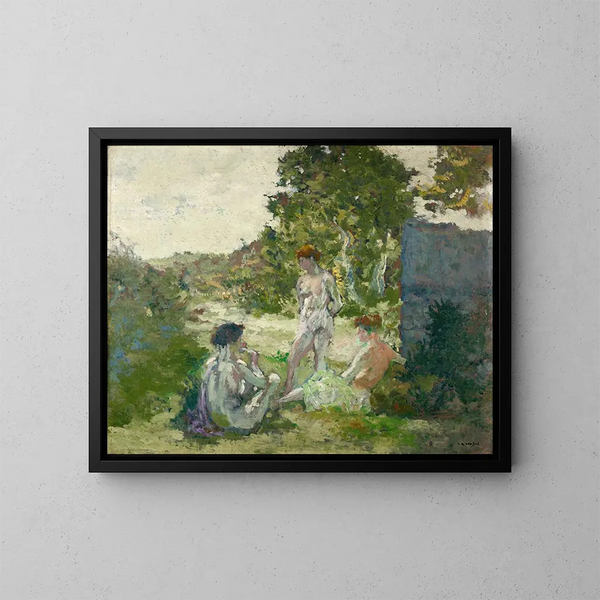 Die drei Nymphen - Ker Xavier Roussel — gerahmtes Bild an der Wand
