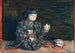 Portrait sitzend von Reiko mit einer Puppe - Kishida Ryusei — Ansicht des Kunstwerks