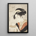 Réapparition La courtisane Naniwaya Okita - Kitagawa Utamaro — gerahmtes Bild an der Wand