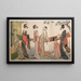 Araibari, Lavage und Dehnung des Stoffes - Kitagawa Utamaro — gerahmtes Bild an der Wand