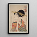 Kiseru o motsu onna Femme tenant une pipe - Kitagawa Utamaro — gerahmtes Bild an der Wand