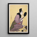 Kuchibeni Peindre les lèvres - Kitagawa Utamaro — gerahmtes Bild an der Wand