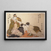 Nibijin udezum Bras de fer entre deux beautés - Kitagawa Utamaro — quadro incorniciato alla parete