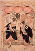 Festival Niwaka Yoshiwara Performance de la danse de contemplation des fleurs - Kitagawa Utamaro — Ansicht des Kunstwerks