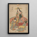 Drei Geishas - Kitagawa Utamaro — gerahmtes Bild an der Wand