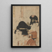 Serviette Tenuzui - Kitagawa Utamaro — quadro incorniciato alla parete