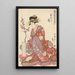Tsukasa aus dem Haus Giya - Kitagawa Utamaro — gerahmtes Bild an der Wand