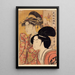 Due bellezze con bambù - Kitagawa Utamaro — quadro incorniciato alla parete