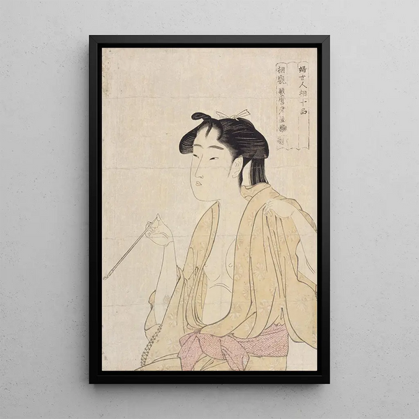 Kitagawa Utamaro - Woman Exhaling Smoke from a Pipe.webp