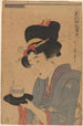 Frau, die in einem Café Tee serviert - Kitagawa Utamaro — Ansicht des Kunstwerks