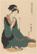 Femme avec fil - Kitagawa Utamaro — vista dell’opera