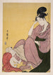 Kind zeigt mit dem Finger - Kitagawa Utamaro — Ansicht des Kunstwerks