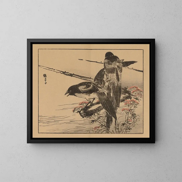 Bairei gafu, piana 08 - Kono Bairei — quadro incorniciato alla parete